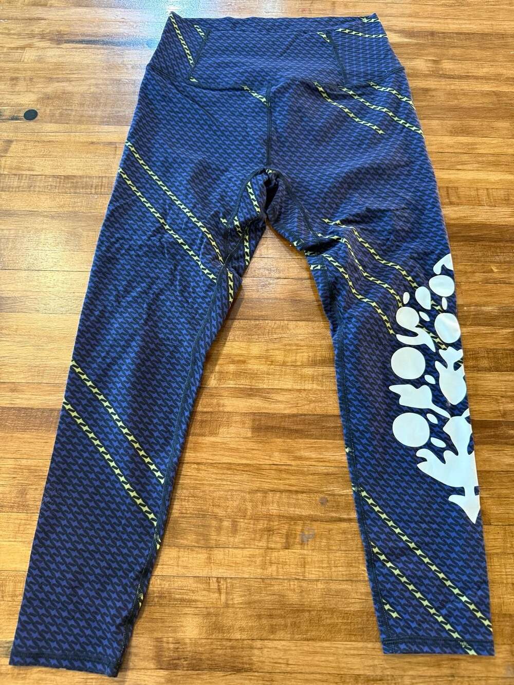 Free People Movement Printed Workout Leggings Blue Geometric (T)